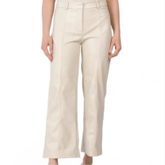 7 For All Mankind Pants - 7 For All Mankind Cream Wide Leg Faux Leather
Pants